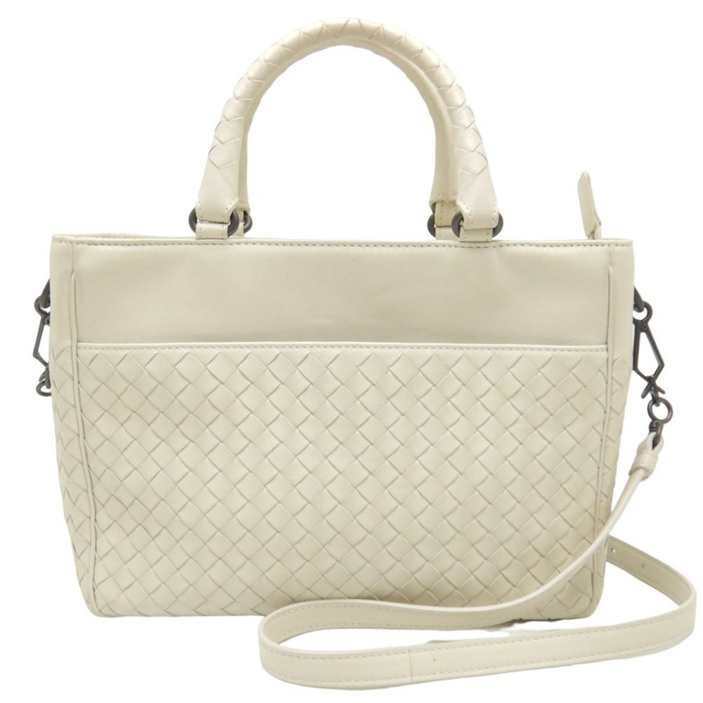 Bottega Veneta Handbag Intrecciato 2way Leather Ivory